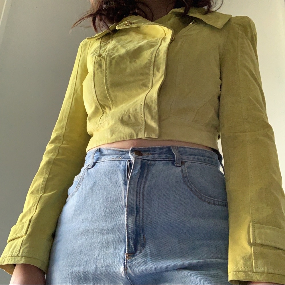 NWT arden b luxe green blazer jacket button up